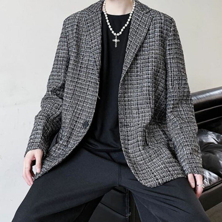 楽天市場 ジャケット メンズ アウター スーツ カジュアル 韓国 高校生 中学生 10代 代 ファッション 9397 Threefashion