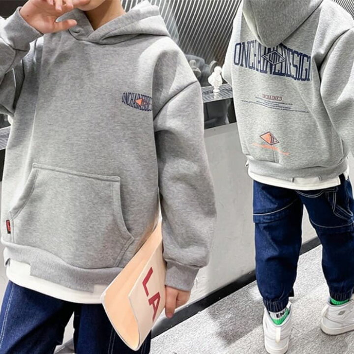 楽天市場 小学生 ロゴ トップス パーカー 男の子 キッズ 子ども 子供服 ファッション おしゃれ 秋 冬 ダンス 通学 Threefashion