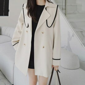 チェスターコート 韓国ファッション 可愛いデザイン アウター レディース 秋冬 b13028