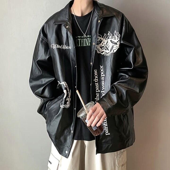 楽天市場】ジャケット メンズ フェイクレザー韓国ファッション 3色 
