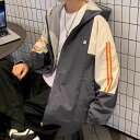 ジャンパー リバーシブル フード付 ロゴ カジュアル 3色 高校生 中学生 韓国 アウター b13035