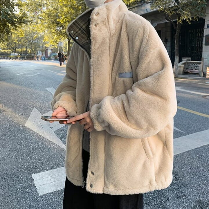 楽天市場】ボア ジャケット ボアフリース 韓国系 メンズ 人気 中学生 