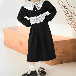 小学生 女の子 入学式 入園式 卒業式 卒園式 発表会 参観日 音楽会 結婚式 フォーマル 長袖 子ども 子供服 キッズ セットアップ スカートスーツ レースカラー ジャケット ロングスカート 2点