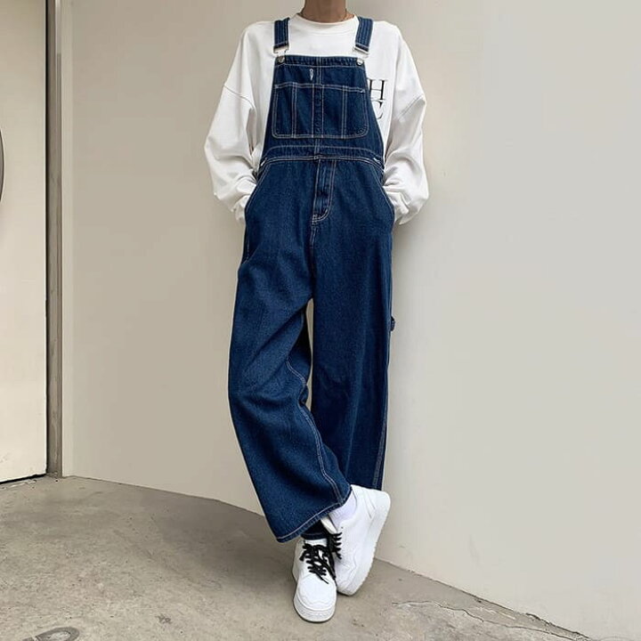 楽天市場】デニム サロペット パンツ メンズ ワイドパンツ 