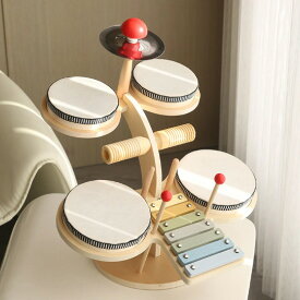 子供のおもちゃのドラムセット、木製の音楽おもちゃ、幼児のドラムセット、ドラムミュージカルキットのおもちゃ、ミュージカルキットの学習および教育玩具、多機能幼児ドラムキットのおもちゃ学習のための学習活動