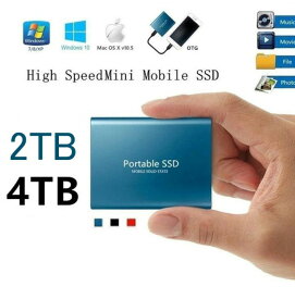 【50%OFFクーポンで2440円】ポータブルSSD 2TB 4TB ハードディスク USB3.1 外付け 耐衝撃 強互換性 トランセンド 外付け ポータブルハードディスク