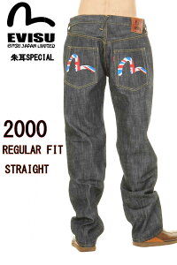 EVISU JEANS �鎨SPECIAL �G���B�X�W�[���Y No2�����f�j�� 2000 �C�M���X�J���� ���M�����[�X�g���[�g ���B���e�[�W 2000 REGULAR FIT�yDEAD STOCK �f�b�h�X�g�b�N EVISU UK ���j�I���W���b�N �^G�p�� �G�r�X�W