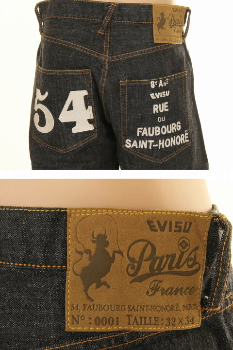 楽天市場】EVISU JEANS SGD-0031-29XX 54刺繍PKTジーンズ ブラック