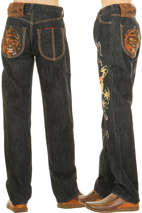楽天市場】EVISU JEANS AGD-1926 #1926 LOOSE FIT 龍 ゴリラ刺繍 