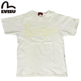 訳あり EVISU エヴィス カモメ EVISUJEANS USED Tシャツ 半袖 フロントプリント バックプリント ホワイト 限定 古着 ユーズド
