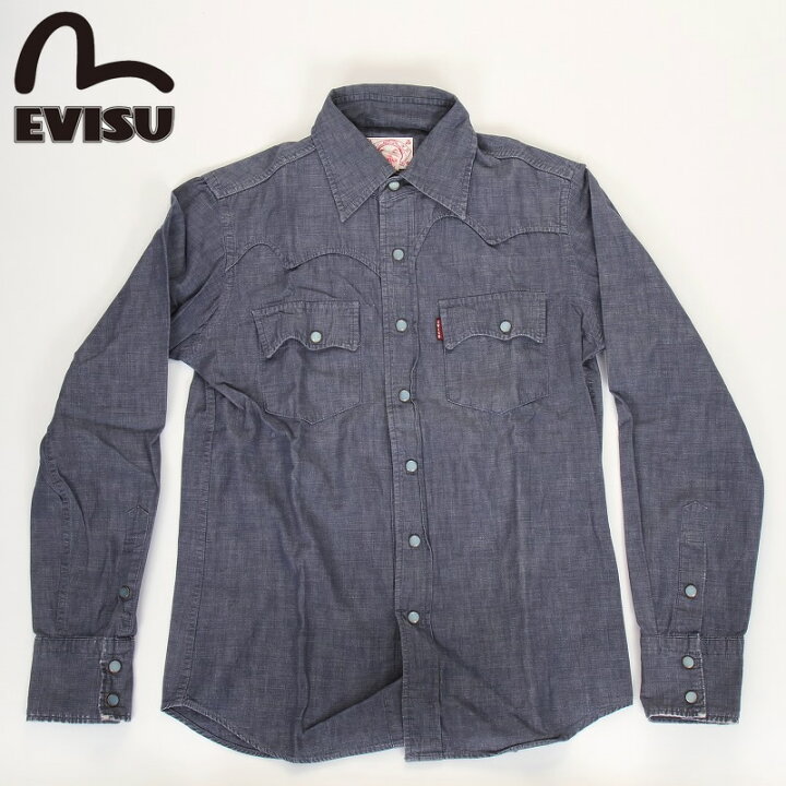 楽天市場】EVISU JEANS USED 長袖 シャツ 長袖シャツ ウエスタンシャツ 