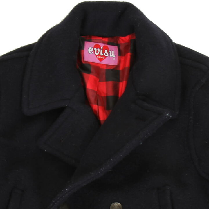 楽天市場】EVISU JEANS USED DONNA Pコート ネイビー コート  