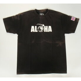 T&C サーフ・デザインズ USED 半袖 Tシャツ ALOHA ハワイ ハワイ諸島 シンプル トップス メンズ カットソー サーフィン サーフファッション　サーフスタイル ブラック ユーズド 半袖Tシャツ