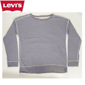 LEVI'S USED SWEAT リーバイス スウェット トップス カットソー ボーダー ブルー グレー ユーズド 長袖 秋冬 トレーナー Levi's ボーダートップス シンプル 定番 Tシャツ メンズ レディース ストレッチ クルーネック Tシャツ