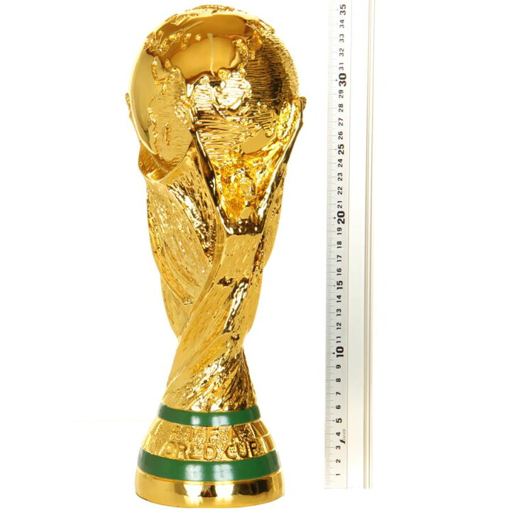 楽天市場 ワールドカップ サッカー トロフィー レプリカ 36cm 原寸大モデル 実物大サイズ サッカー日本代表 応援グッズ 優勝トロフィー W杯 22 カタール大会 Soccer World Cup 22 Qatar Worldcup Qatar22 スリーラブ