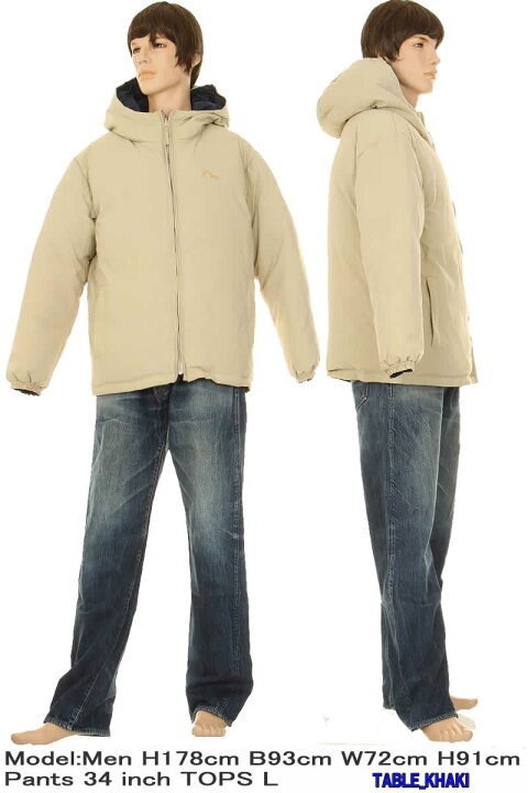 楽天市場】EVISU JEANS USED REVERSIBLE DOWN JACKET エヴィス 