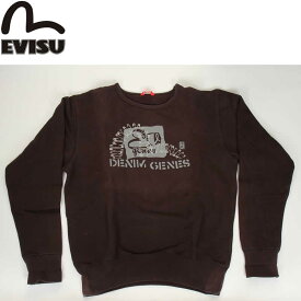 EVISU JEANS USED EV SWEAT SHIRTSエヴィス ジーンズ オリジナル スウェットシャツ 長袖 トップス ユーズド DEAD STOCK【EVIS SWEAT SHIRTS エビスジーンズ ユーロ ストック マーク えびす 戎 DEAD STOCK お洒落トップス】