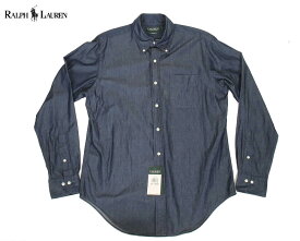 RALPH LAUREN DENIM BD SHIRTS ラルフローレン デニム BDシャツ 700627859001 FALL 1 USA MED BLUE シャンブレーシャツ ドレスシャツ シャイ