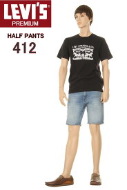 LEVI'S 412 39387-0019 SLIM SHORTS FLEX STRETCH DENIM HALF PANTS リーバイス 412 ハーフパンツ ショートパンツ 短パン ストレッチデニム ショーツ【リーバイス プレミアム ストレッチ 412 ジーンズ ダーク ミッド ヴィンテージウォッシュ VINTARGE WASH】