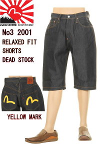 �G���B�X�W�[���Y �C�G���[ �J�����}�[�N No3 2001 �n�[�t�V���[�g�p���c ���B���e�[�W�ԃA�E�g�V�[�� EVISU JEANS RELAXED FIT HALF PANTS�y�f�b�h�X�g�b�N �^G�p�� �G�r�X�W�[���Y DEAD STOCK No3 �݌� �^G