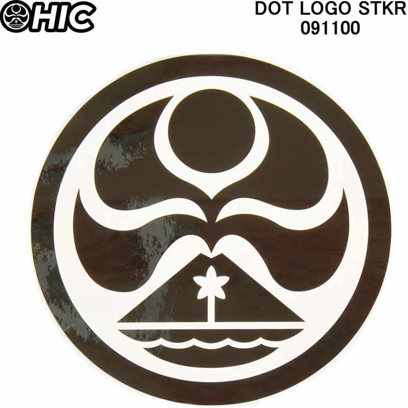 HIC エイチアイシー ステッカーシール DOT LOGO STKR 091100 HICドットマーク ハワイ諸島ステッカーシール hicステッカー