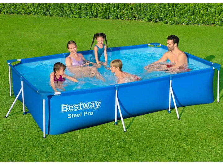 楽天市場】あす楽 Bestway 56404 Rectangular Frame Pool ベストウェイ 