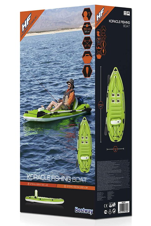 楽天市場】Bestway 65097 KORACLE Kayak Set inflatable Fishing Kayak
