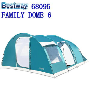 Bestway 68095 PAVILLO-FAMILY DOME 6-PERSON TENT �x�X�g�E�F�C �A�N�e�B�u �h�[�� �N�C�b�N �e���g �L�����v ���O�h���y�x�X�g�E�G�C Best way Pavillo High quality pop up quick automatic opening folding beach outdoor camping te