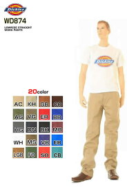 Dickies WD874 ディッキーズWD874 20色 CHINO PANTS WORK PANTS チノパン ワークパンツ Dickies874【裾上げ無料 Dickies874 KH AC BK DN HG WH LGB LOWRISE STRAIGHT ワークウェア アメカジ キレイ目 UM874 後継モデル】