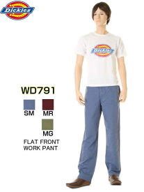 Dickies ディッキーズ WD791 FLAT FRONT WORK PANTS ラスティ リラックス メンズ ボトムス ストレート ミドルライズ オリジナル フィット ワークパンツ【デッキーズ ワークウェア アメカジ キレイ目 色 UM874 UM791 定番 日本企画 MR SM MG】