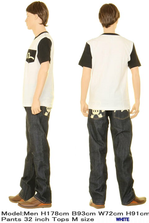 楽天市場】EVISU JEANS KAMOME 1 POCKET T-SHIRTS 限定商品 カモメ 1 