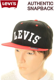 LEVIS AUTHENTIC SNAPBACK CAP リーバイス オーセンティック スナップバック キャップ ABLR2348 BLK/RED (ブラック／レッド)【USA MODEL アメリカ限定モデル】