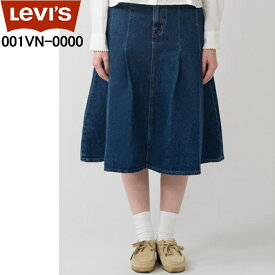 Levi's リーバイス 001VN-0000 PLEATED ミニスカート ダークインディゴ リーバイスデニムスカート ミディ丈スカート 膝下スカート【levis 001VN0000 リーバイスデニムスカート かわいいスカート カジュアルスタイル 膝下スカート 新品】