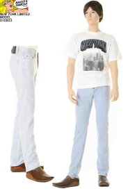 訳ありUSA限定 Naked&Famous 010803 WEIRD GUY BLEACH DENIM ネイキッドアンドフェイマス インディゴブリーチ【Naked & Famous Denim SELVEDGE DENIM VINTAGE JEANS ネーキッド＆フェイマス ニューヨーク限定デニム ボタンフライ スカイブルー新品】