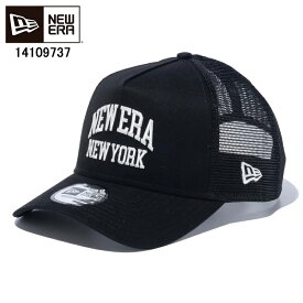 NEW ERA ニューエラ 14109737 9FORTY A-Frame トラッカー Classic College ブラック キャップ 帽子 調整可能【ニューエラ 14109640 9FORTY ユニセックス メッシュキャップ NEW ERA 黒 ブラック NEW ERA メンズ レディース ユニセックス 新品】