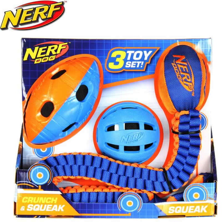 楽天市場 Nerf ナーフ Nerf Dog 3toy Set 犬のおもちゃ 3ピースセット Toy Set Crunch Squeak0 犬用 Nerf ナーフ 犬 おもちゃ 音が鳴る オモチャ スポーツボール 小型犬 中型犬 大型犬 ボール 遊び ワンちゃん 新品 スリーラブ