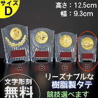 ★楽天1位★ 樹脂製タテ CCL-5553D 高さ12.5cm 【文字代無料】トロフィー　優勝カップ　卒団　卒業　記念…