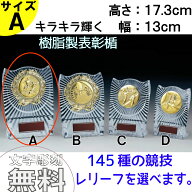 ★楽天1位★ 表彰楯　ATZ-4477A 高さ17.3cm　サンレオ　【文字代無料】アクリル　樹脂製 野球　サッカー…