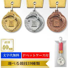 ★楽天1位★ メダル　LF-40B　Pペットケース 【文字代無料】 　サッカー　野球　マラソン　金　銀　銅　トロフィー　優勝カップ　卒団　卒業　記念品　ゴルフ　記念品　金メダル