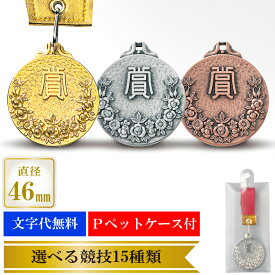 ★楽天1位★ メダル　LF-46B　Pペットケース　直径4.6cm 【文字代無料】 　サッカー　野球　マラソン　金　銀　銅　トロフィー　優勝カップ　卒団　卒業　記念品　ゴルフ　記念品　金メダル