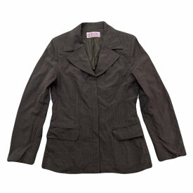 【中古】ステファネル ウールジャケット レディース Mサイズ ブラウン 茶 フロントジップ仕様
