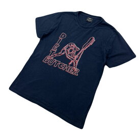【中古】 DIET BUTCHER SLIM SKIN Tシャツ メンズ F ネイビー 【 コラボTシャツ 】 マルボロ ダイエットブッチャースリムスキン ●AE364