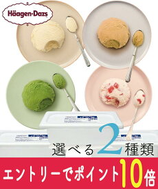 【エントリーでポイント10倍！8/1〜8/31】 ハーゲンダッツ業務用2L　2個入り 4種類から2種類選べる バニラ グリーンティー ストロベリー キャラメル 大容量 kcou