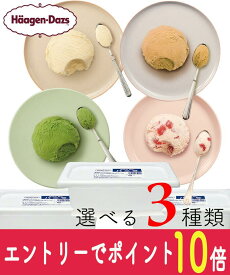 【エントリーでポイント10倍！8/1〜8/31】 ハーゲンダッツ業務用2L 3個入り 4種類から3種類選べる バニラ グリーンティー ストロベリー キャラメル 大容量 kcou