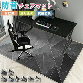 デスクカーペット チェアマット 洗える デスクマット ゲーミングチェアマット 幾何学模様 北欧 薄手 大きめ 大判 絨毯 長方形 四角 滑り止めマット フロアマット リビング 子供部屋 室内 滑り止め なめらか ナチュラル オールシーズン 快適使用対応