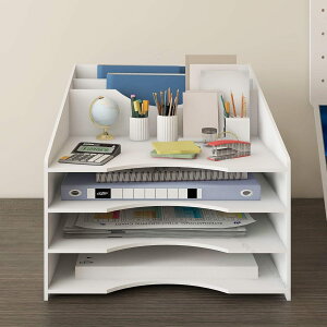 多用途 オフィス 卓上収納 ラック 書類ケース 事務用品 デスク収納 書類トレー 組み立て式 書類収納ボックス A4トレー 新聞 雑誌 フォルダー 書類入れ 机の上に置く棚 書類整理 寝室 リビン