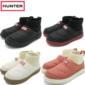 SALE 送料無料 即納 25FWモデル ハンター HUNTER レディース ブラック ホワイト スノーブーツ イン/アウト ニッティド カフ スリッパ― ブーツ 冬用 WFS2265REN