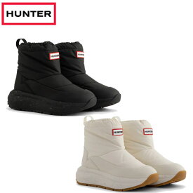 25FWモデル 即納 24FW新作 ハンター 正規品 HUNTER レディース スノーブーツ グリップ ショート スノー ブーツ 冬用 防寒 ブラック ホワイト UFS7100NYL