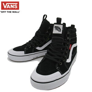 25FW新作 即納 バンズ VANS US規格 メンズ スケハイ Sk8-Hi ブラック/ホワイト MTE ウォータープルーフ スニーカー 靴 防水 撥水 アウトドア ノベルティ付き VN000DAQBA2