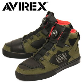 正規取扱店 AVIREX (アヴィレックス) AV2278 DICTATOR ディクティター バイカーシューズ OLIVE NUBUCKxBLACK